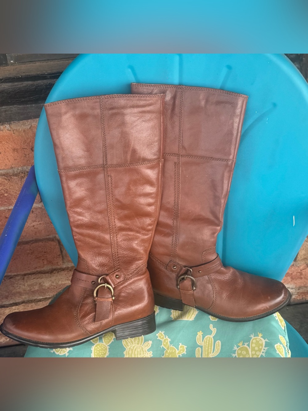 Clark’s Leather Riding Style Boots Unused Size 7 1/2 Nice!! - Picture 3 of 7